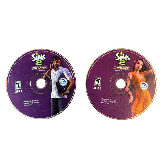 The Sims 2 Nightlife PC 2-Disc Expansion Pack EA 2005 Windows CD-ROM Complete - Picture 5 of 6